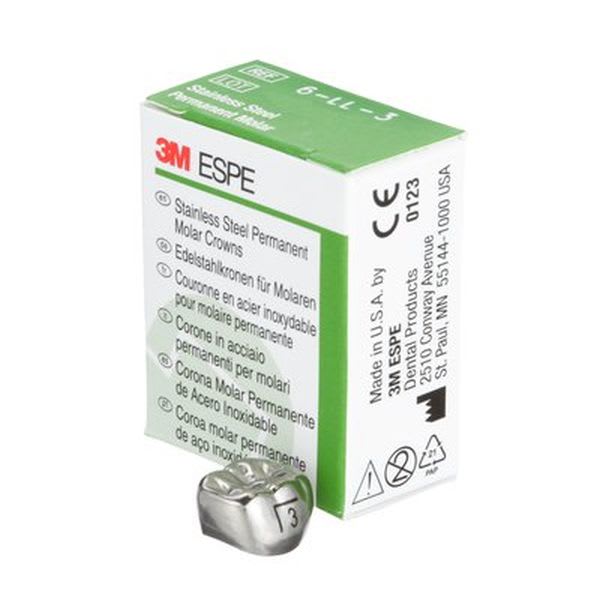 STÅLKRONER 6 LL 3 MOLAR UKJ VENSTRE 5 STK 3M