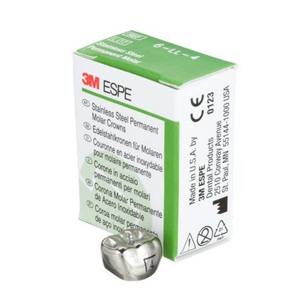 STÅLKRONER 6 LL 4 MOLAR UKJ VENSTRE 5 STK 3M