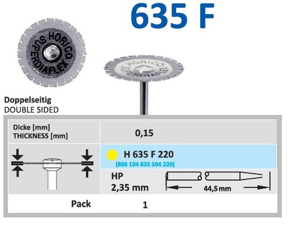 DIAMANT HS 635F-220 SKIVE SUPERDIAFLEX STK HORICO