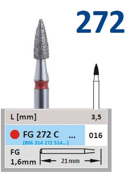 DIAMANT FG 272C-016 5 STK RØD RING HORICO
