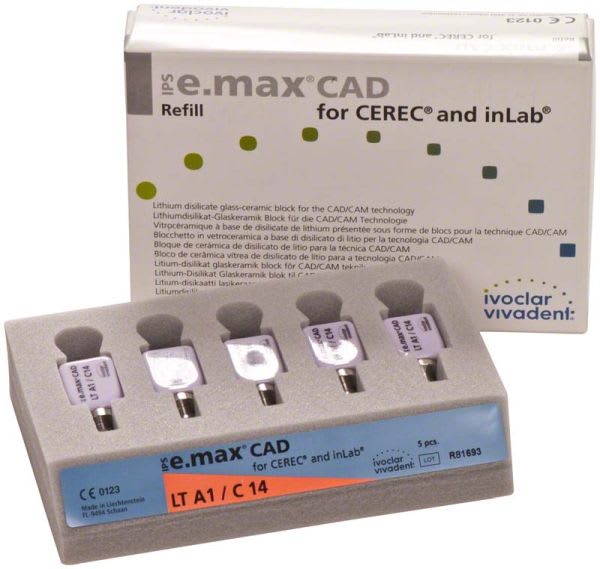 E.MAX CAD CEREC/inLab LT A1 C14 5 STK