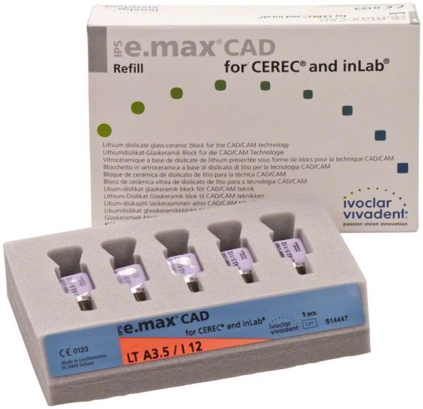 E.MAX CAD CEREC/inLab LT A3.5 I12 5 STK