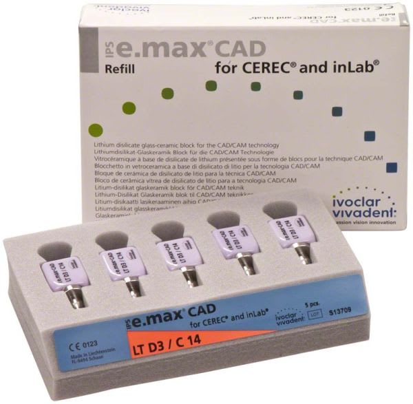 E.MAX CAD CEREC/inLab LT D3 C14 5 STK