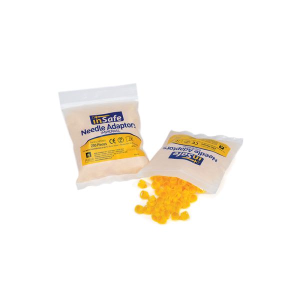 INSAFE KANYLEADAPTER GUL 250 STK AMERIKANSKE GJENGER