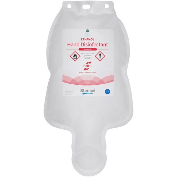 HÅNDDESINFEKSJON STERISOL 12 x 0.7L POSE ETANOL+ISOPROPANOL