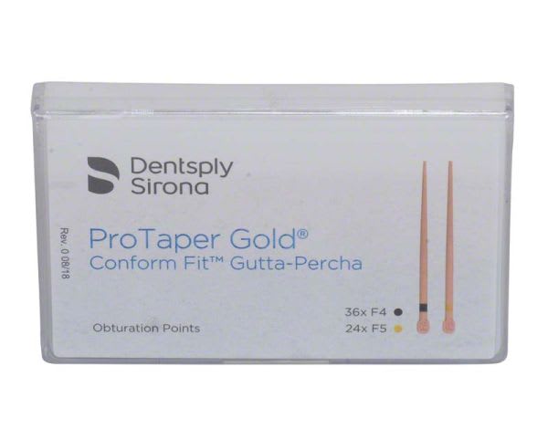 PROTAPER GOLD GUTTAPERKA F4-F5 SORT/GUL 60 STK MAILLEFER