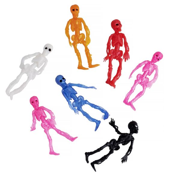 LEKER STRETCH SMÅ SKJELETT 100 STK