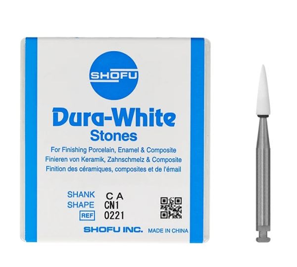 POLERER DURA WHITE CN1 SPISS FLAMME PN 0221 RA 12 STK SHOFU