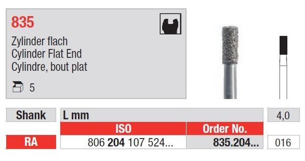 DIAMANT VS 835-016 6 STK EDENTA