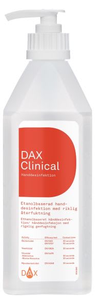 DAX HÅNDDESINFEKSJON ETANOL 600ML PUMPEFLASKE