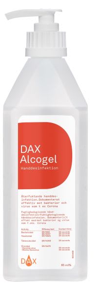 DAX HÅNDDESINFEKSJON ALCOGEL 85 600 ML PUMPEFLASKE