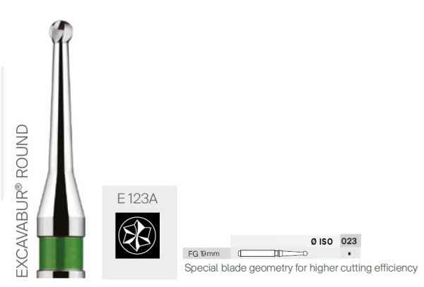 HARDMETALLBOR RUND FG E 0123A-023 5 STK GRØNN RING MAILLEFER