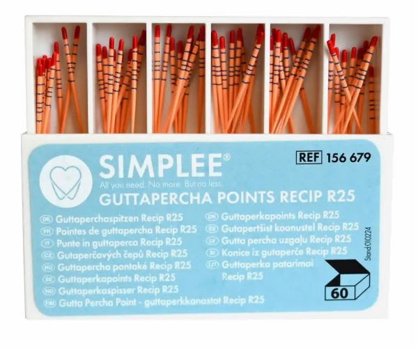 SIMPLEE GUTTAPERKA POINTS RECIP R25 60 STK