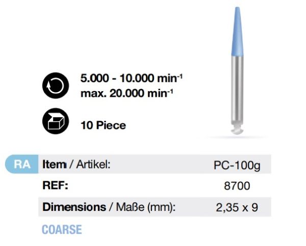 EVE PROPHYCLEAN POLERER GROV BLÅ PC-100G 10 STK.