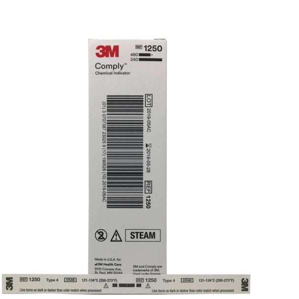 AUTOKLAV TEST COMPLY TESTSTRIPS 1250  FOR DAMP 240 STK 3M