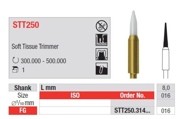 BLØTVEVSTRIMMER FG STT250 016 1 STK EDENTA