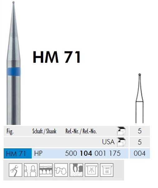 HARDMETALLBOR RUND HS HM71-004 5STK MEISINGER