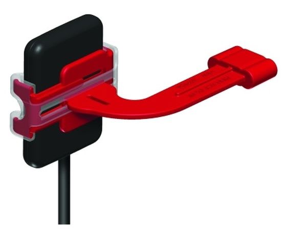 SENSORHOLDER XCP-DS VERTIKAL BW 2 STK RØD UTEN RING/STANG