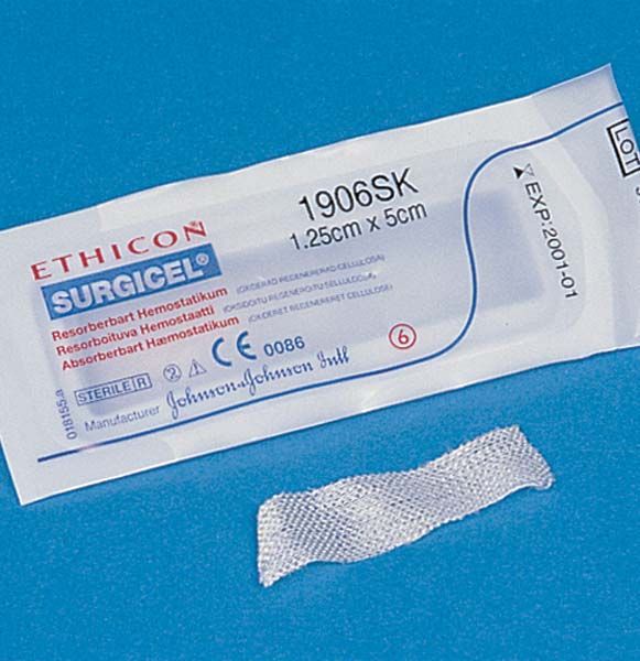 SURGICEL RESORBERBAR HEMOSTATICA 1 STK 1,25X5CM JOHNSON & Jacobsen Dental