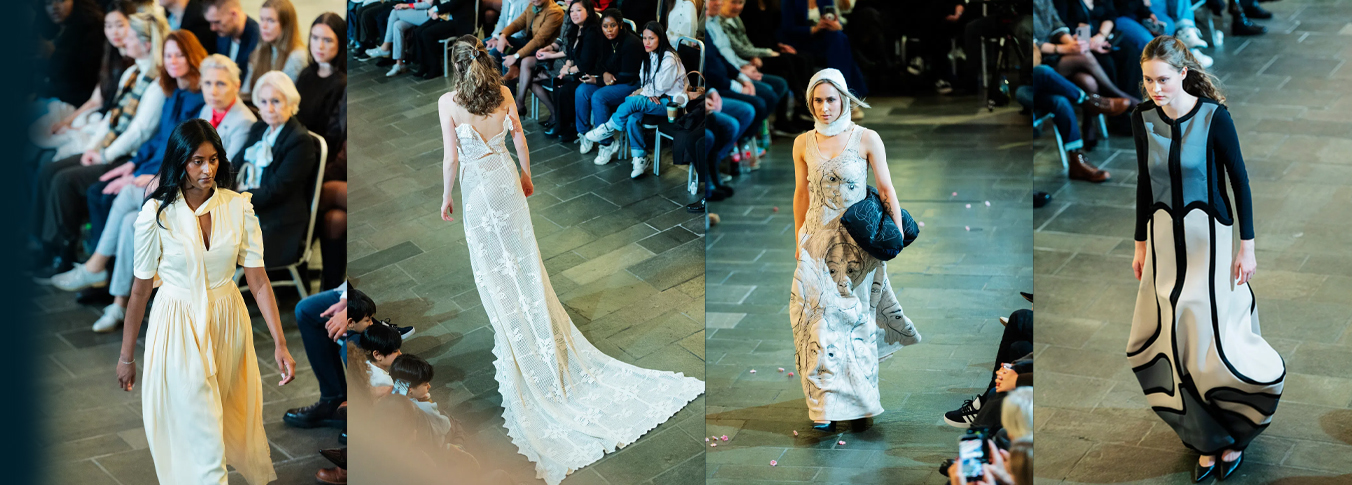Designer on runway