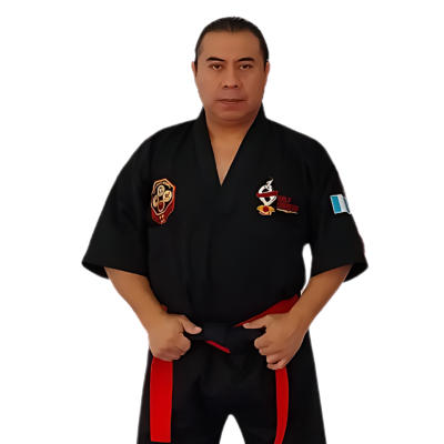 Foto en primer plano del profesional Edwin Mejía  miembro del dojo OKAMI