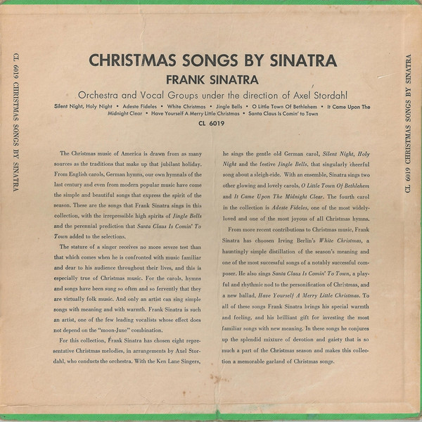 Christmas Songs By Sinatra - Other Image