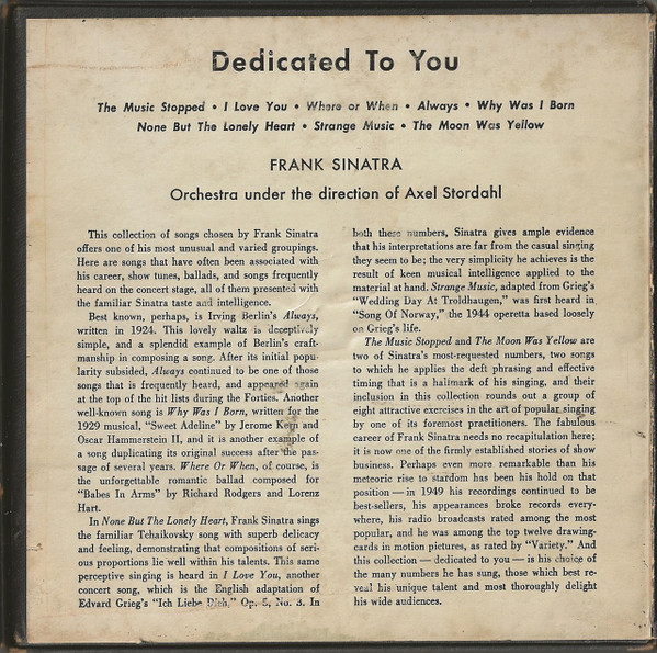 Dedicated To You - Other Image
