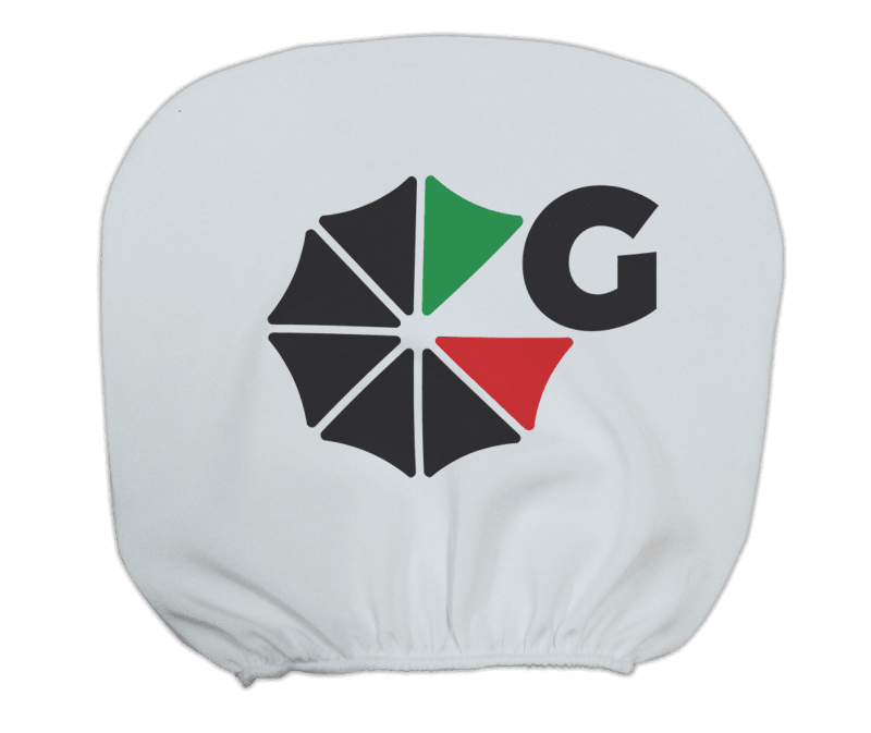copri poggiatesta pubblicitario