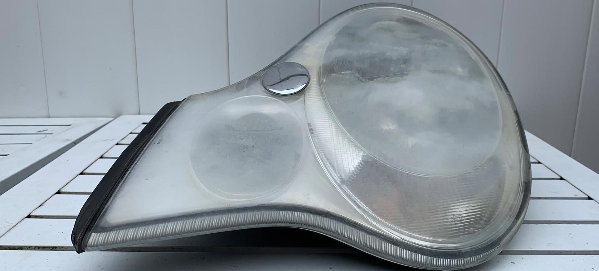 Completely damaged headlights
