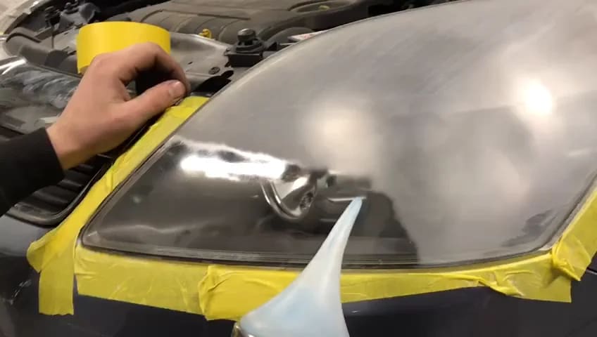 Headlight Restoration London Polymerise method