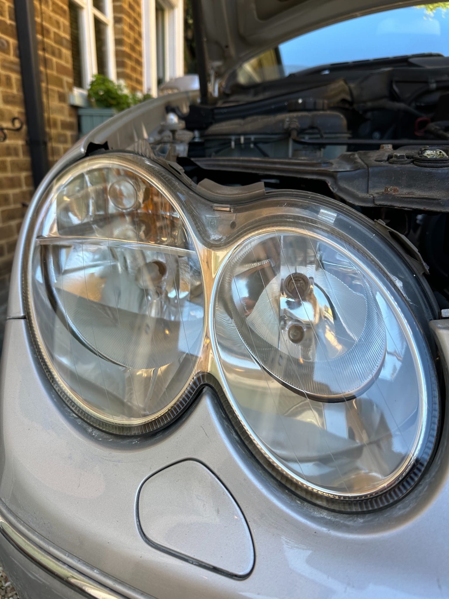 Headlight after restoration