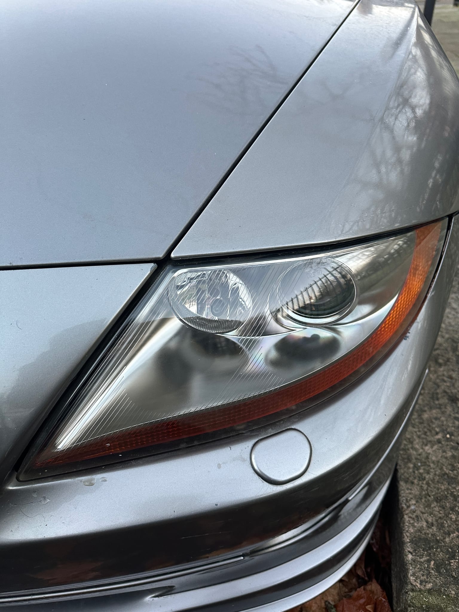Audi TT headlight after restoration