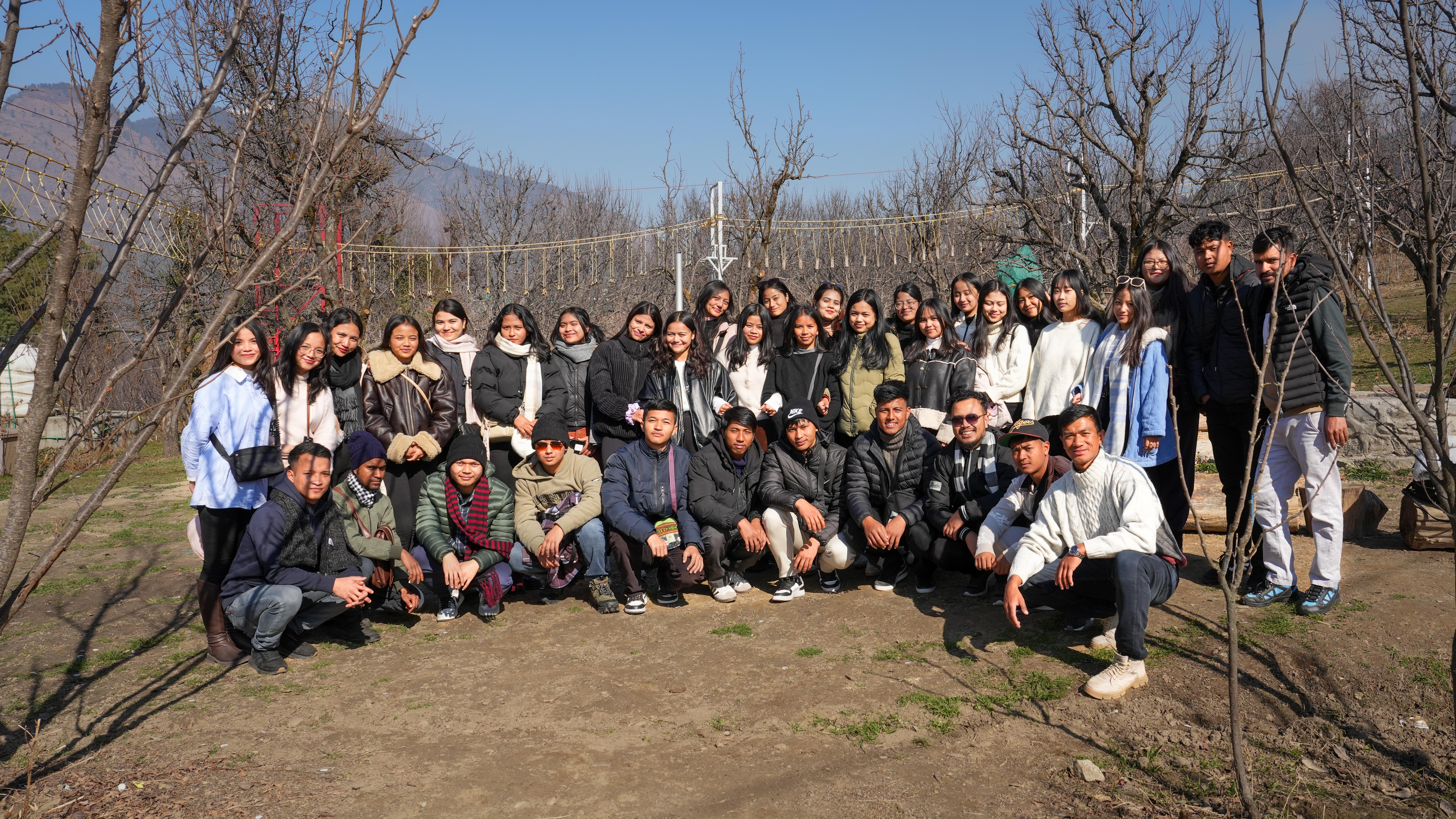 Adventurer on a high-ropes course