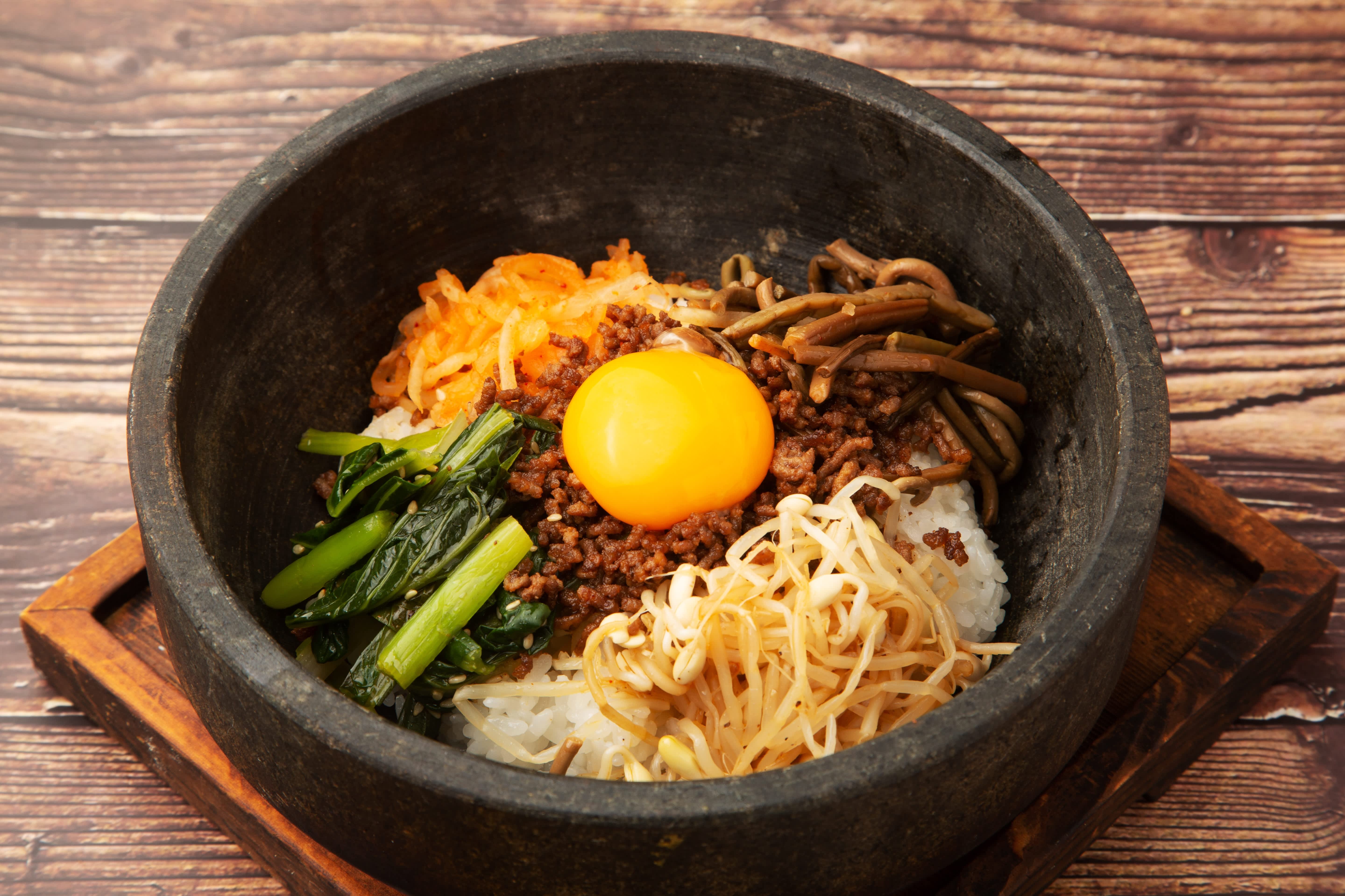 A stone-pot bibimbap, the house dish since 1972