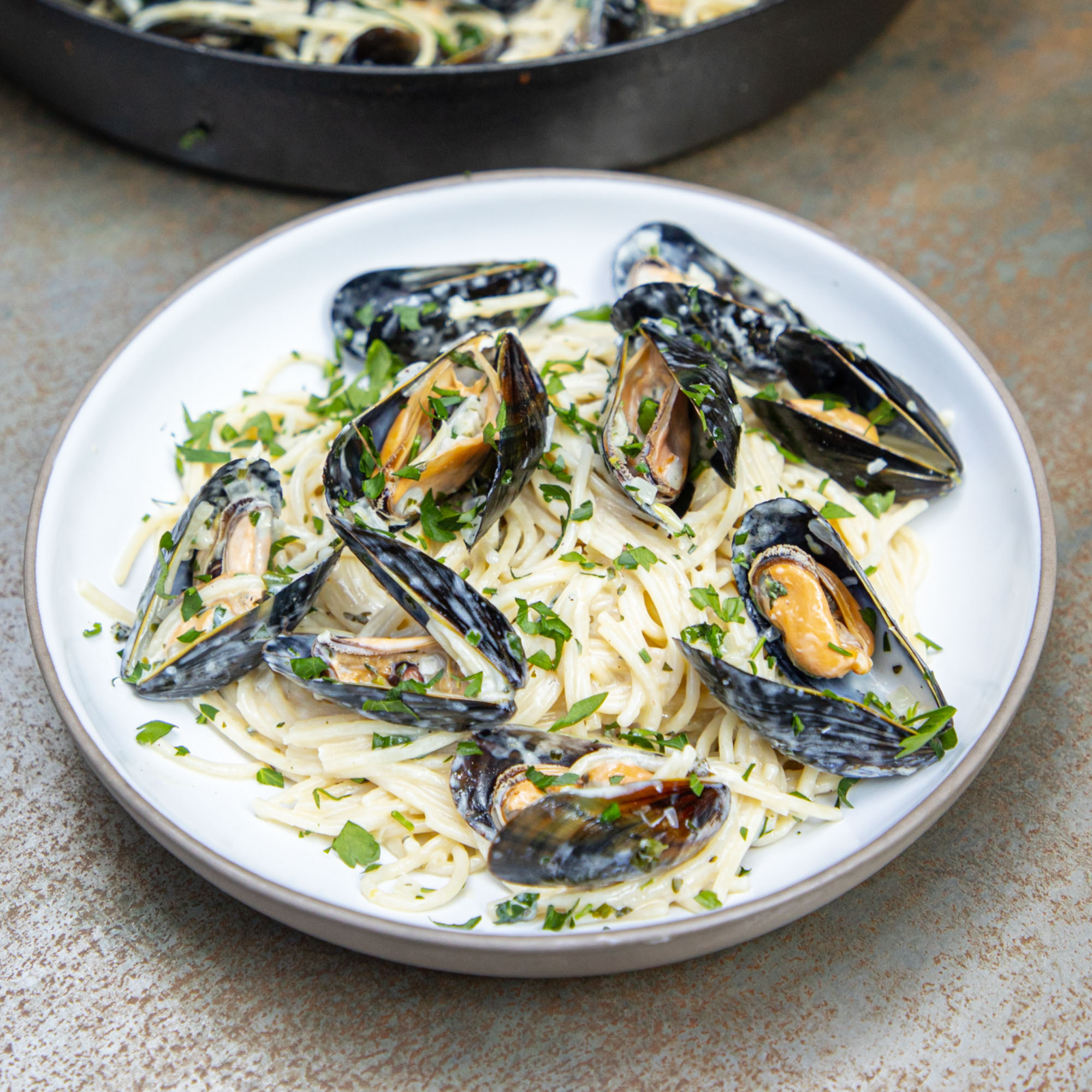 Moules Marinière Spaghetti