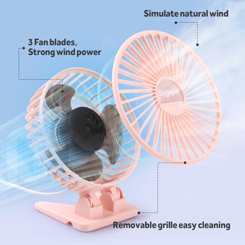 Vue 3 de Bigqin Mini Ventilateur Portable