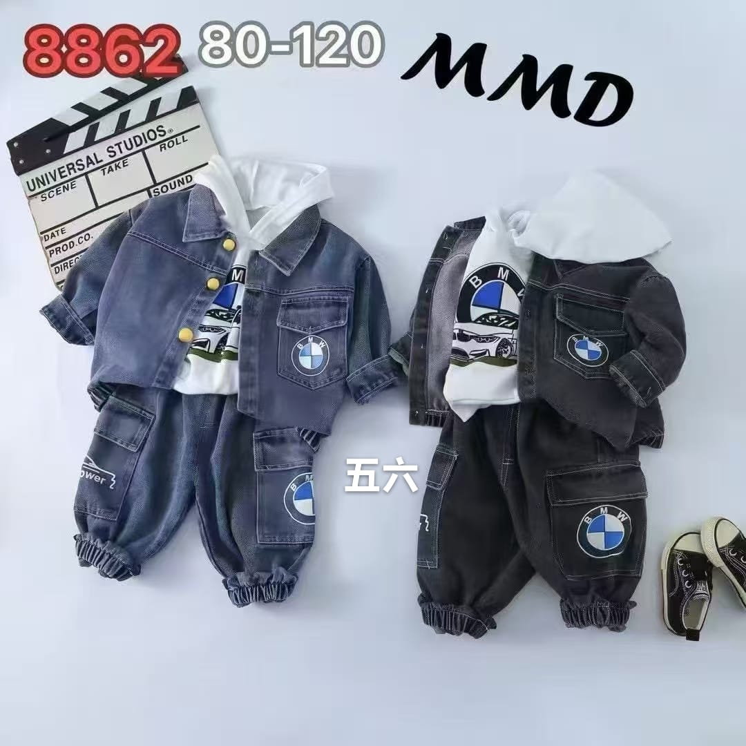KIDS' DENIM 3-PIECE SET