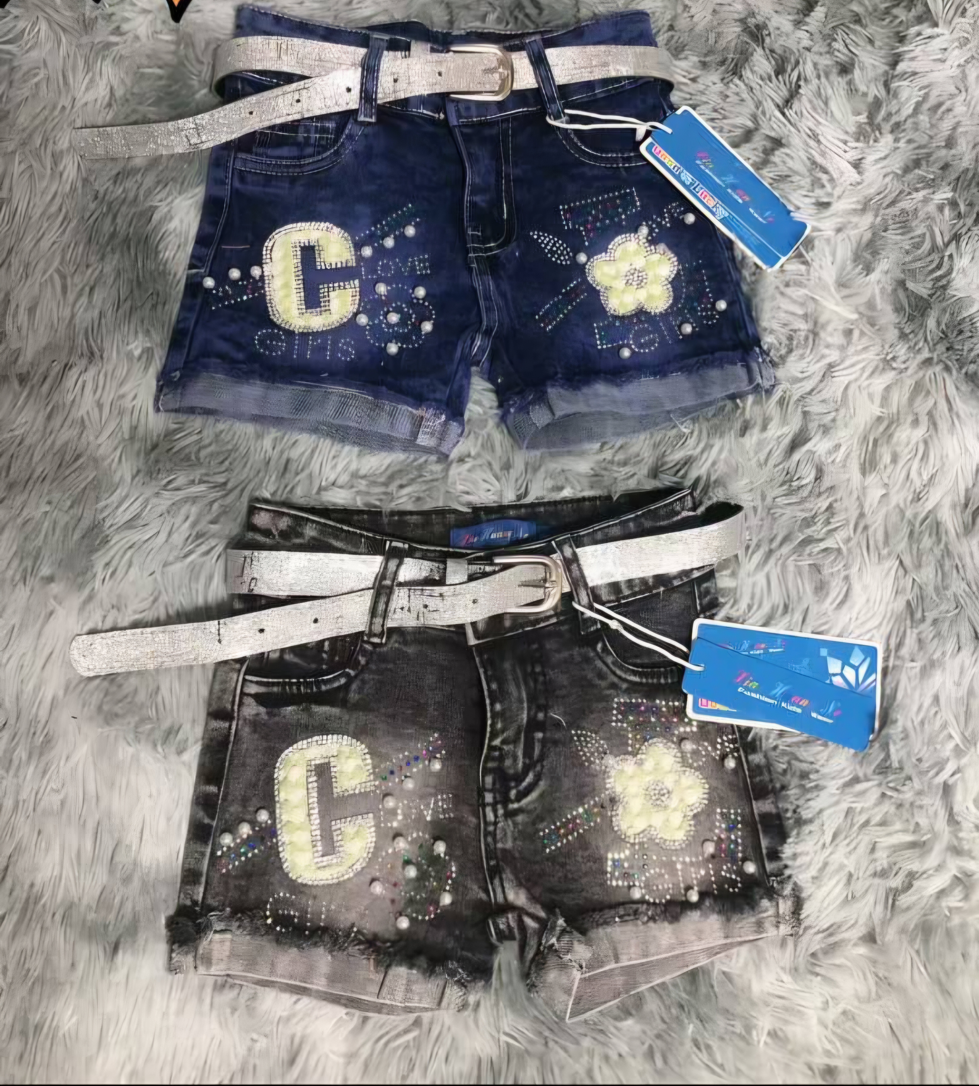 KIDS' DENIM BUM SHORTS