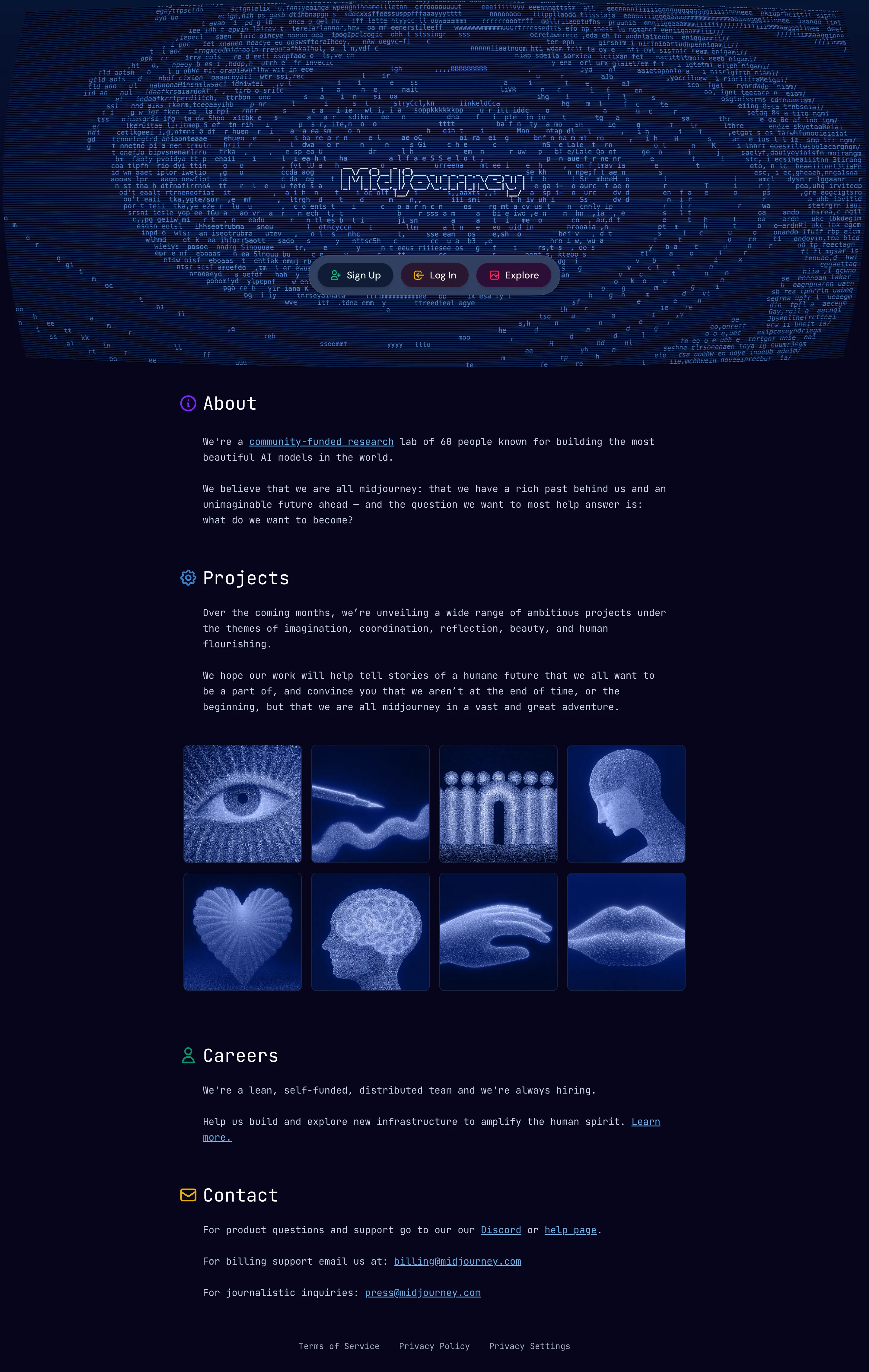 midjourney.com landing page screenshot