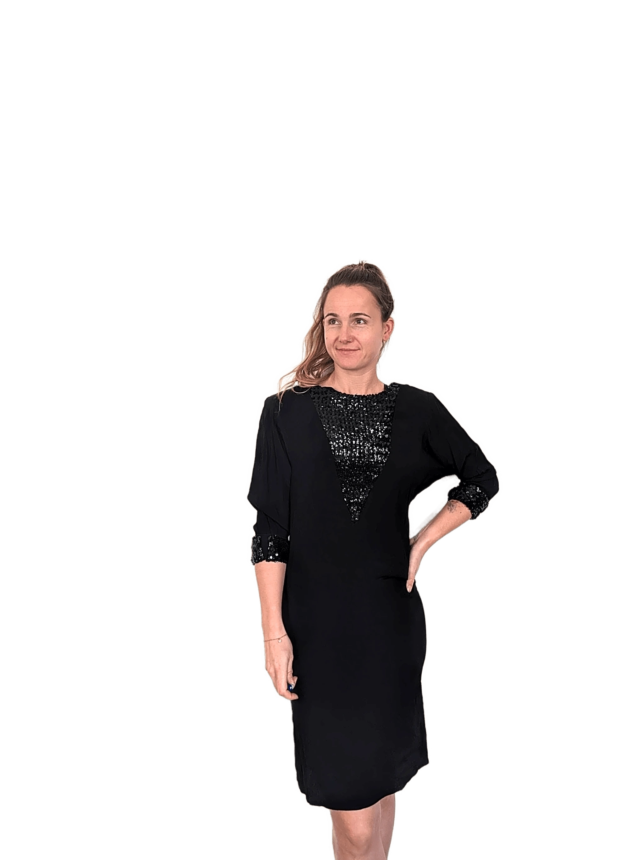 vintage-black-sequin-party-dress-elbow-sleeve-s-usa-made-306864