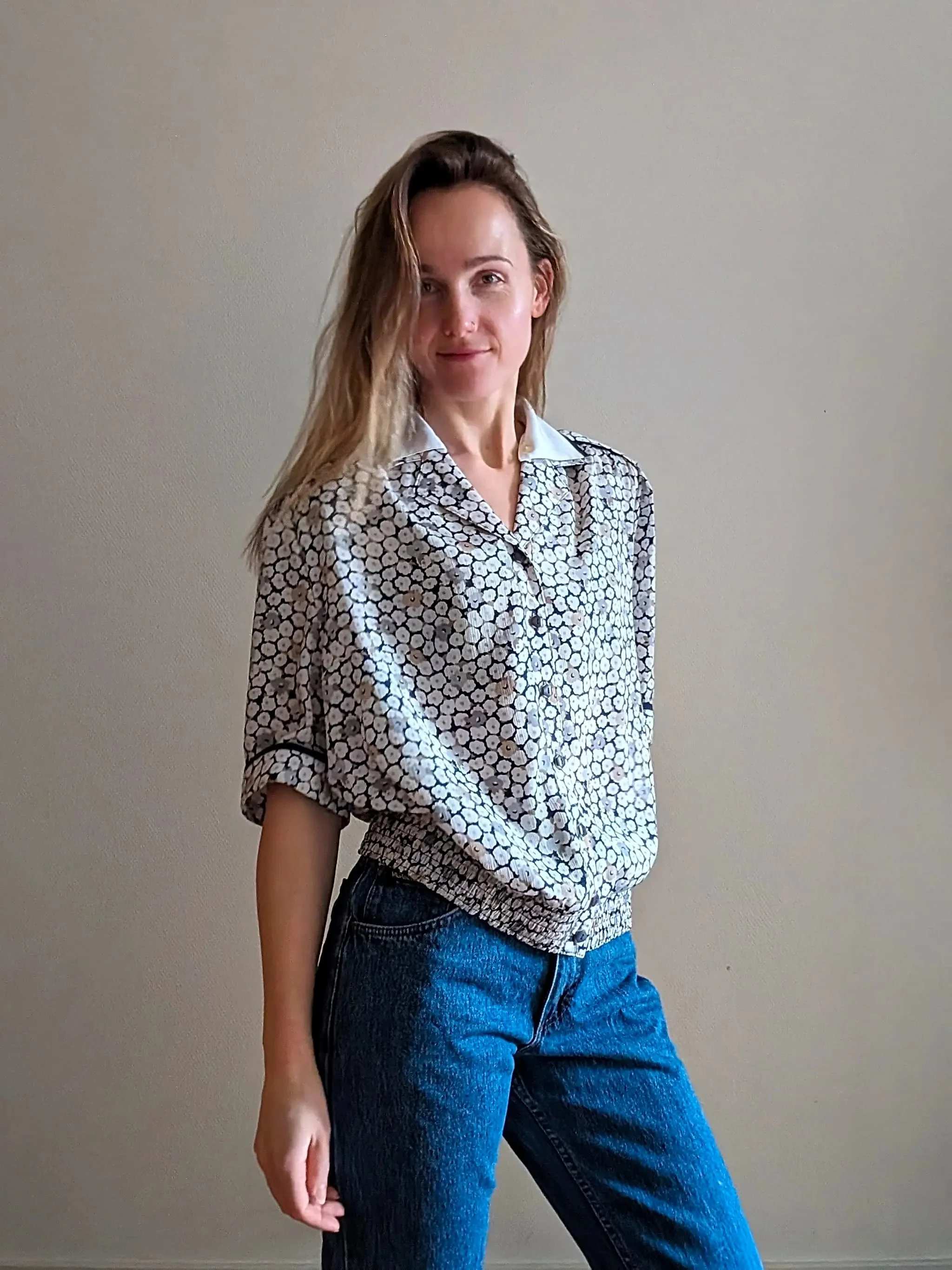 1980s Floral Blouse | L | Versatile Detachable Collar | Excellent Condition 1980s Floral Blouse | L | Versatile Detachable Collar | Excellent Condition