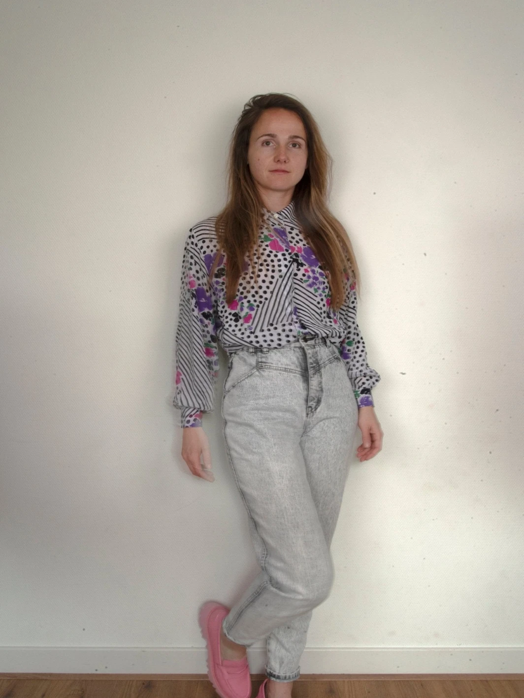 Vintage 80s High Rise Jeans | Tapered Leg Jeans | No Back Pockets | Washed Grey 1980s Jeans | Capsule Outfit | Size 8