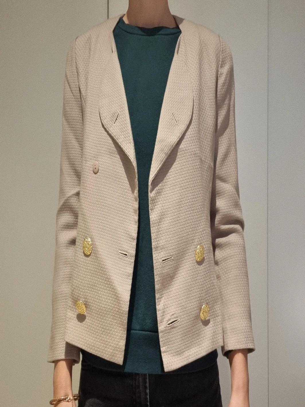 Vintage Blazer | 1980s | Gold Beige | Takeo Nishida | Size 6