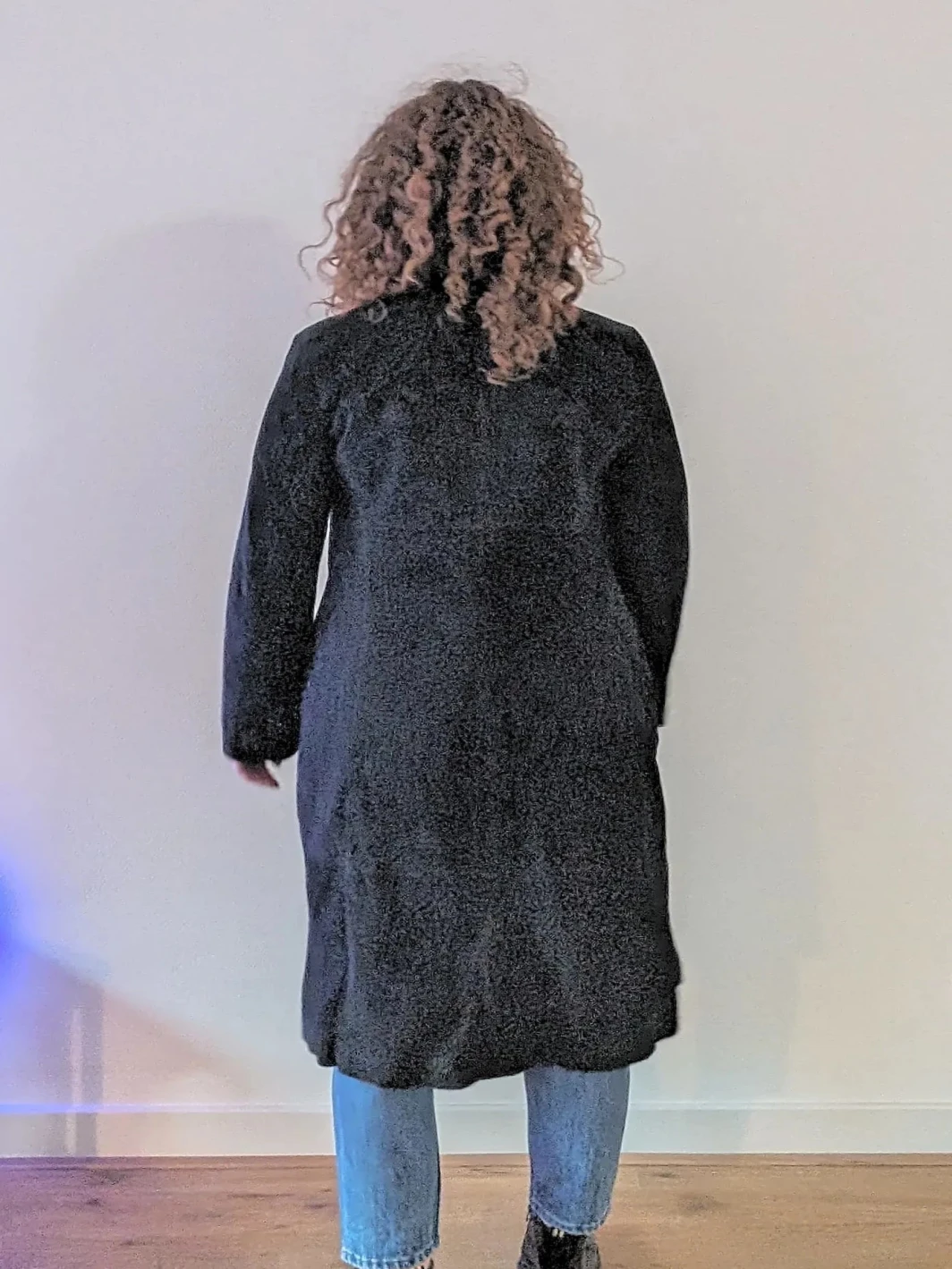 1990s Embroidered Black Suede Coat | S-M | Goth-Inspired | Knee-Length