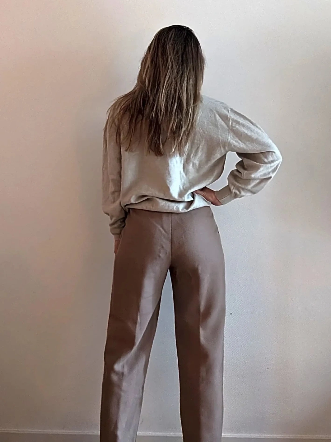 Elegant 1970s Tapered Pantalon | Size 8 | Camel Color | Made in France