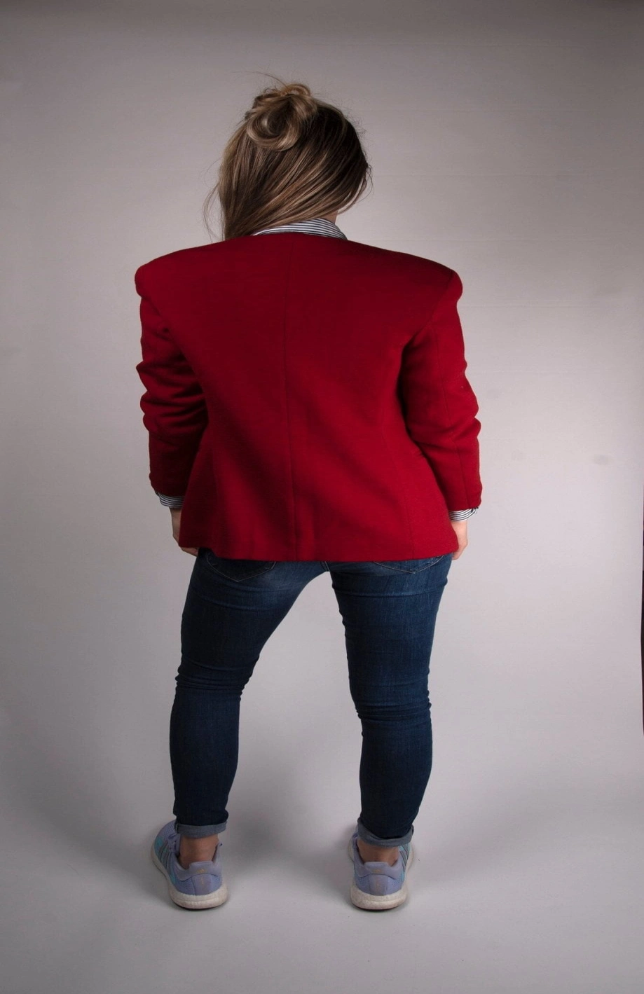 Vintage 1990s Wool Easy Mondrian Red Blazer Size 8