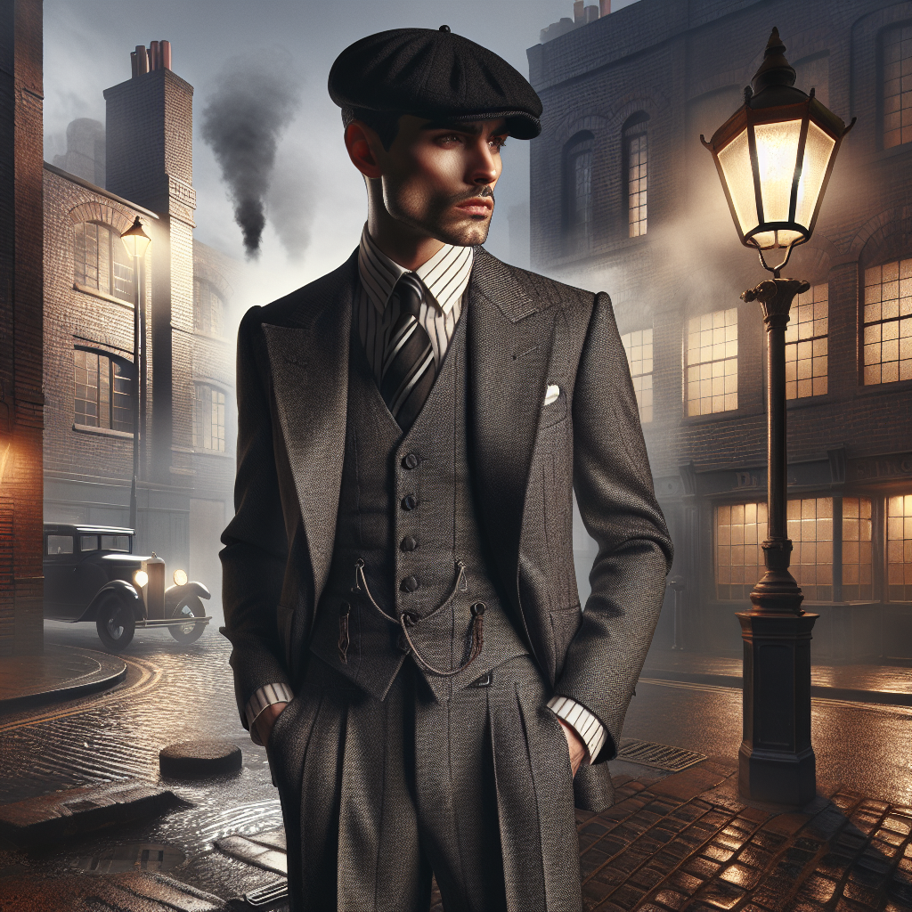 Homme en costume vintage Peaky Blinders tenue années 20 Birmingham