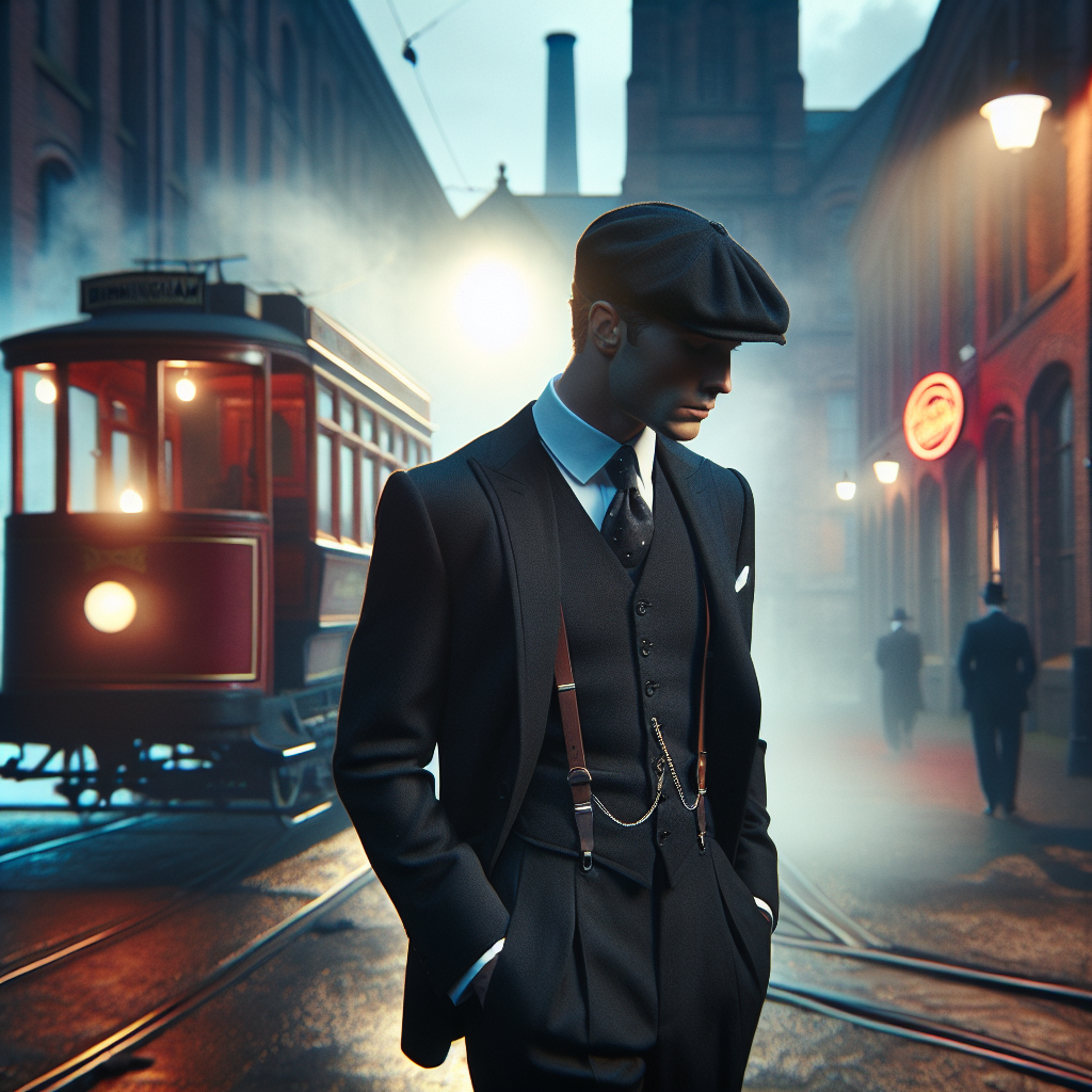Ambiance Peaky Blinders, bretelles et gilet 1920 à Birmingham