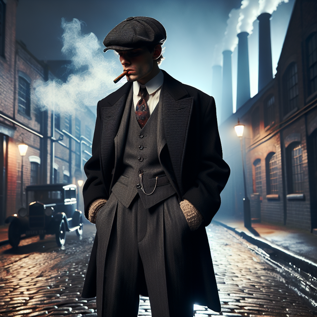 Homme en costume trois pièces vintage Peaky Blinders 1920 Birmingham