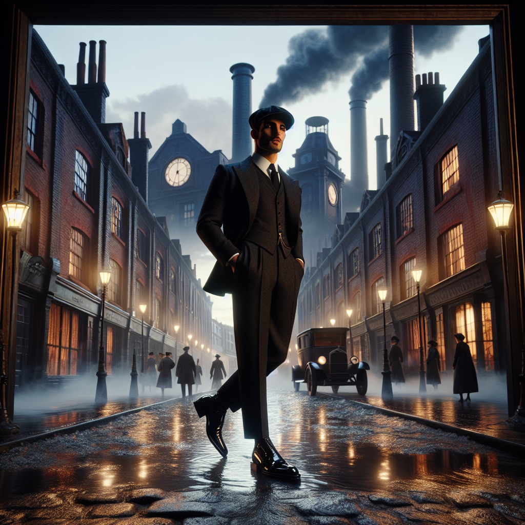 Costumes Peaky Blinders ambiance vintage rue Birmingham 1920